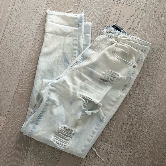 Missguided Denim - Upcycled ✨ Missguided | High Rise Distressed Boyfriend Jeans | Size 4